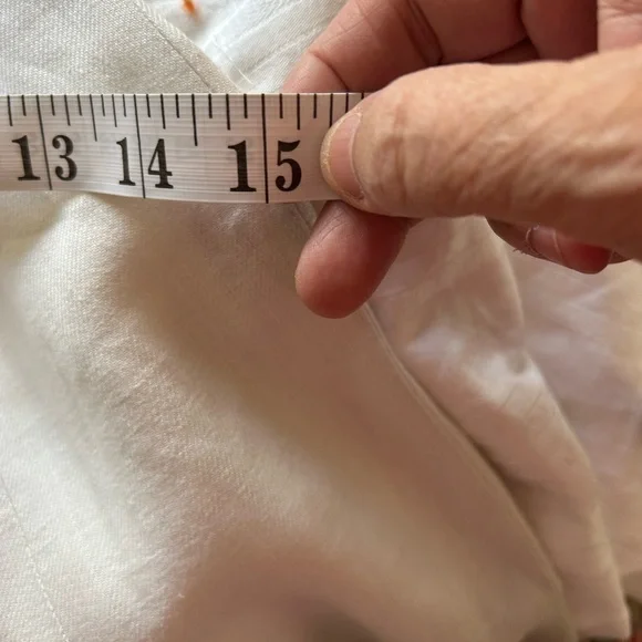 Lafayette 148 New York 100% Linen Ombré Maxi Skirt Size 4 cream, grey - Picture 4 of 5